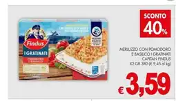 PrestoFresco Findus merluzzo con pomodoro e basilico i gratinati capitan offerta