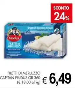 PrestoFresco Findus filetti di merluzzo capitan offerta