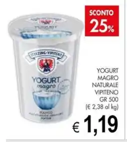 PrestoFresco Vipiteno yogurt magro naturale offerta
