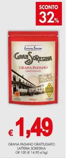PrestoFresco Latteria Soresina grana padano grattugiato offerta
