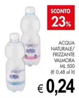PrestoFresco Valmora acqua naturale frizzante offerta