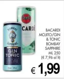 PrestoFresco Bacardi Bombay Sapphire mojito gin & tonic offerta