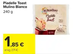 Carrefour Mulino Bianco Piadelle Toast offerta