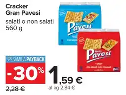 Carrefour Cracker Gran Pavesi salati o non salati offerta