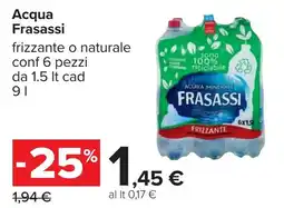 Carrefour Frasassi Acqua offerta