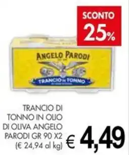 PrestoFresco Angelo parodi trancio di tonno in olio di oliva offerta