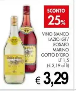 PrestoFresco Gotto d'oro vino bianco lazio igt rosato marino offerta