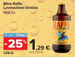 Carrefour Birra Raffo Lavorazione Grezza offerta