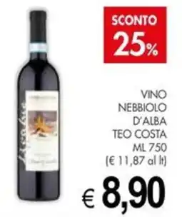 PrestoFresco Teo costa vino nebbiolo d'alba offerta