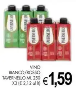 PrestoFresco Tavernello vino bianco rosso offerta