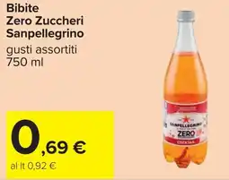 Carrefour Sanpellegrino Bibite Zero Zuccheri offerta