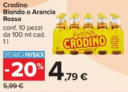 Carrefour Crodino Biondo o Arancia Rossa offerta