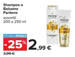 Carrefour Pantene Shampoo o Balsamo offerta