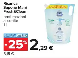 Carrefour Fresh&Clean Ricarica Sapone Mani offerta