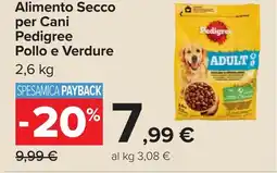 Carrefour Alimento Secco per Cani Pedigree Pollo e Verdure offerta