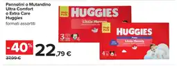 Carrefour Huggies Pannolini o Mutandino Ultra Comfort o Extra Care offerta