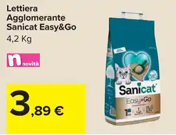 Carrefour Lettiera Agglomerante Sanicat Easy&Go offerta