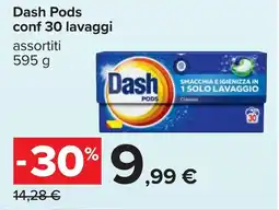 Carrefour Dash Pods conf 30 lavaggi offerta