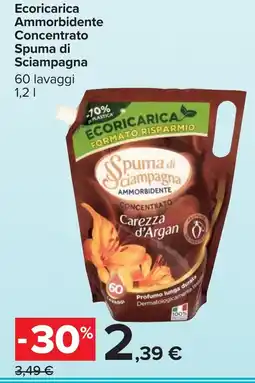 Carrefour Spuma di Sciampagna Ecoricarica Ammorbidente Concentrato offerta