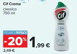 Carrefour Cif Crema classico offerta