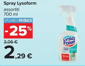 Carrefour Lysoform Spray offerta
