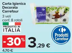 Carrefour Carrefour Carta Igienica Decorata offerta