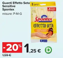 Carrefour Spontex Guanti Effetto Seta Sensitive offerta