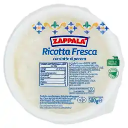 Coop RICOTTA FRESCA CON LATTE DI PECORA ZAPPALÀ offerta