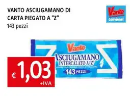 Famila VANTO ASCIUGAMANO DI CARTA PIEGATO A 'Z' offerta