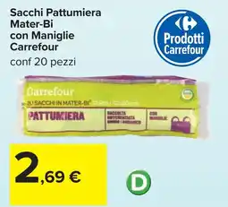 Carrefour Carrefour Sacchi Pattumiera Mater-Bi con Maniglie offerta