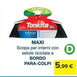 Carrefour Tonkita Scopa per interni con setole riciclate offerta