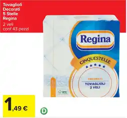 Carrefour Regina Tovaglioli Decorati 5 Stelle offerta
