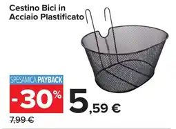 Carrefour Cestino Bici in Acciaio Plastificato offerta