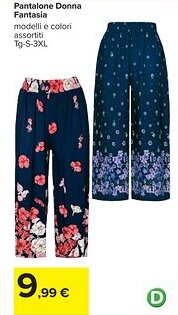 Carrefour Pantalone Donna Fantasia offerta