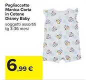 Carrefour Pagliaccetto Manica Corta in Cotone Disney Baby offerta