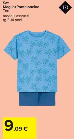 Carrefour Set Maglia+Pantaloncino Tex offerta