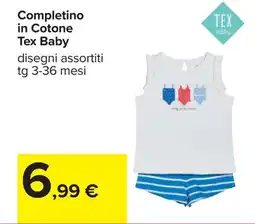 Carrefour Completino in Cotone Tex Baby offerta