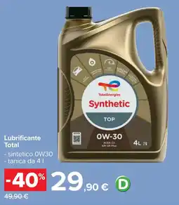 Carrefour Lubrificante Total offerta