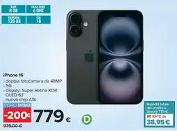 Carrefour iPhone 16 offerta