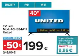 Carrefour TV Led Mod. 40HS84A11 United offerta