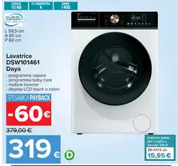 Carrefour Lavatrice DSW101461 Daya offerta