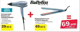Carrefour Asciugacapeli Demin Luxe D251PE Babyliss + Piastra Demin Luxe ST251PE Babyliss offerta