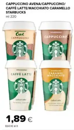 Tigre Starbucks cappuccino avena/cappuccino/ caffè latte/macchiato caramello offerta