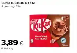 Tigre Nestlé cono al cacao kit kat offerta