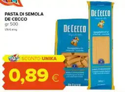Tigre De cecco pasta di semola offerta