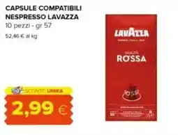 Tigre Lavazza capsule compatibili nespresso offerta