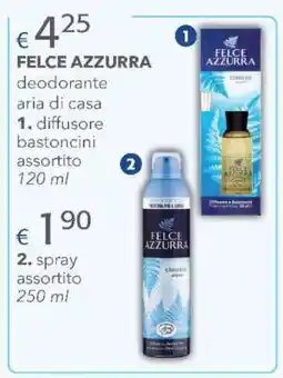 Acqua & Sapone FELCE AZZURRA deodorante aria di casa 1. diffusore bastoncini assortito offerta