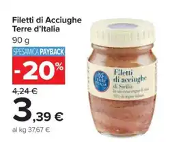 Carrefour Filetti di Acciughe Terre d’Italia offerta