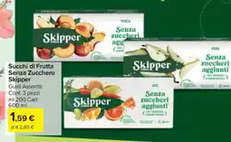 Carrefour Succhi di Frutta Senza Zucchero Skipper offerta