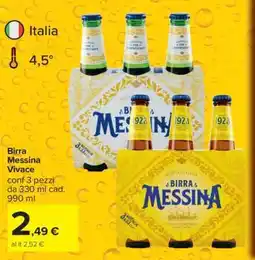 Carrefour Birra Messina Vivace offerta